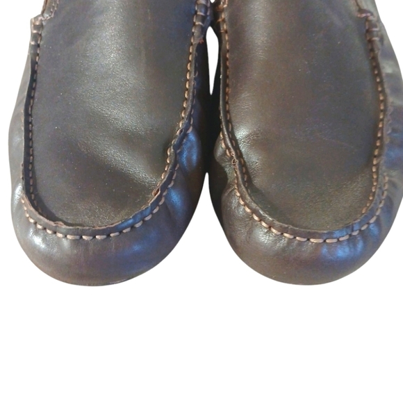 Clarks Men\'s Loafers Brown Leather Driving Shoes size 11.5 main image 8